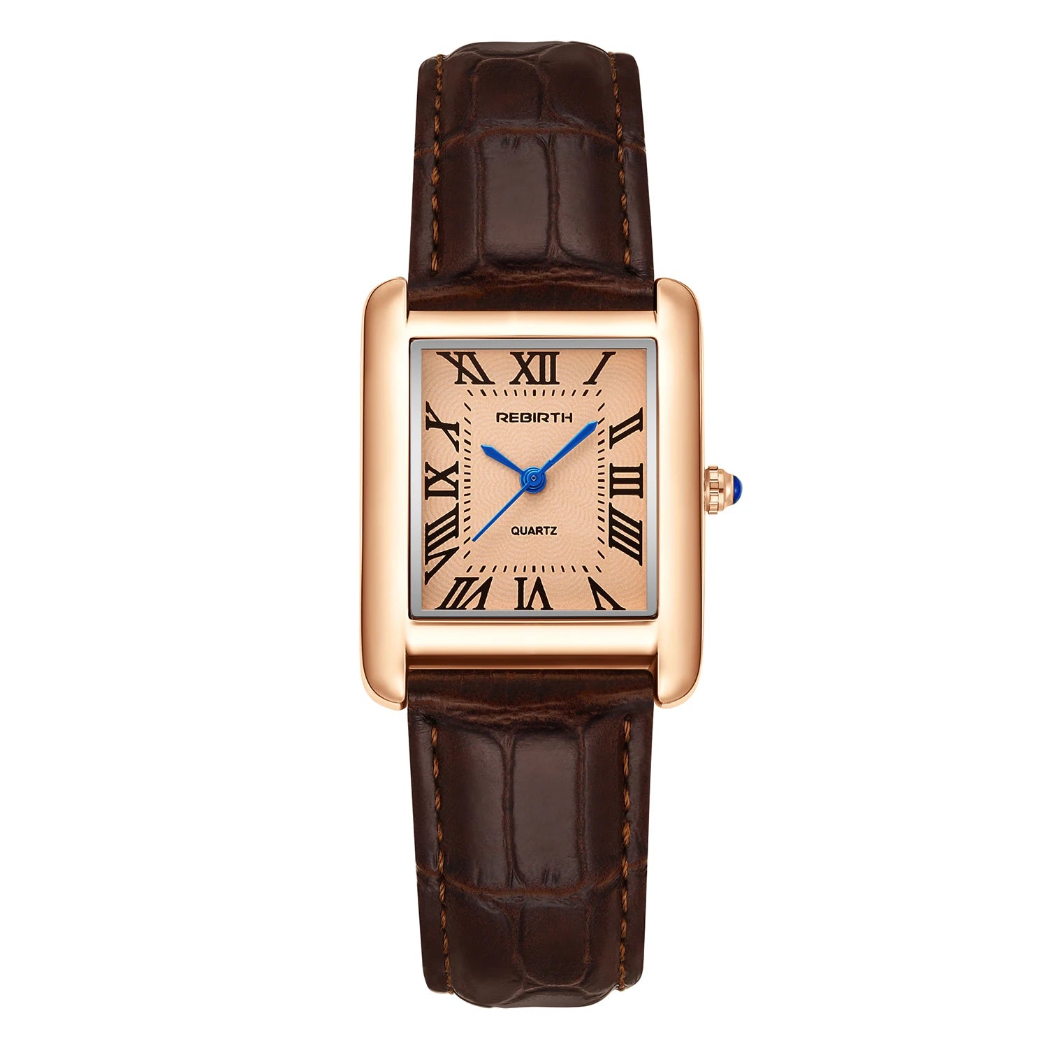 Reloj Trevisso — Caja Cuadrada, Números Romanos y Correa de Piel Genuina
