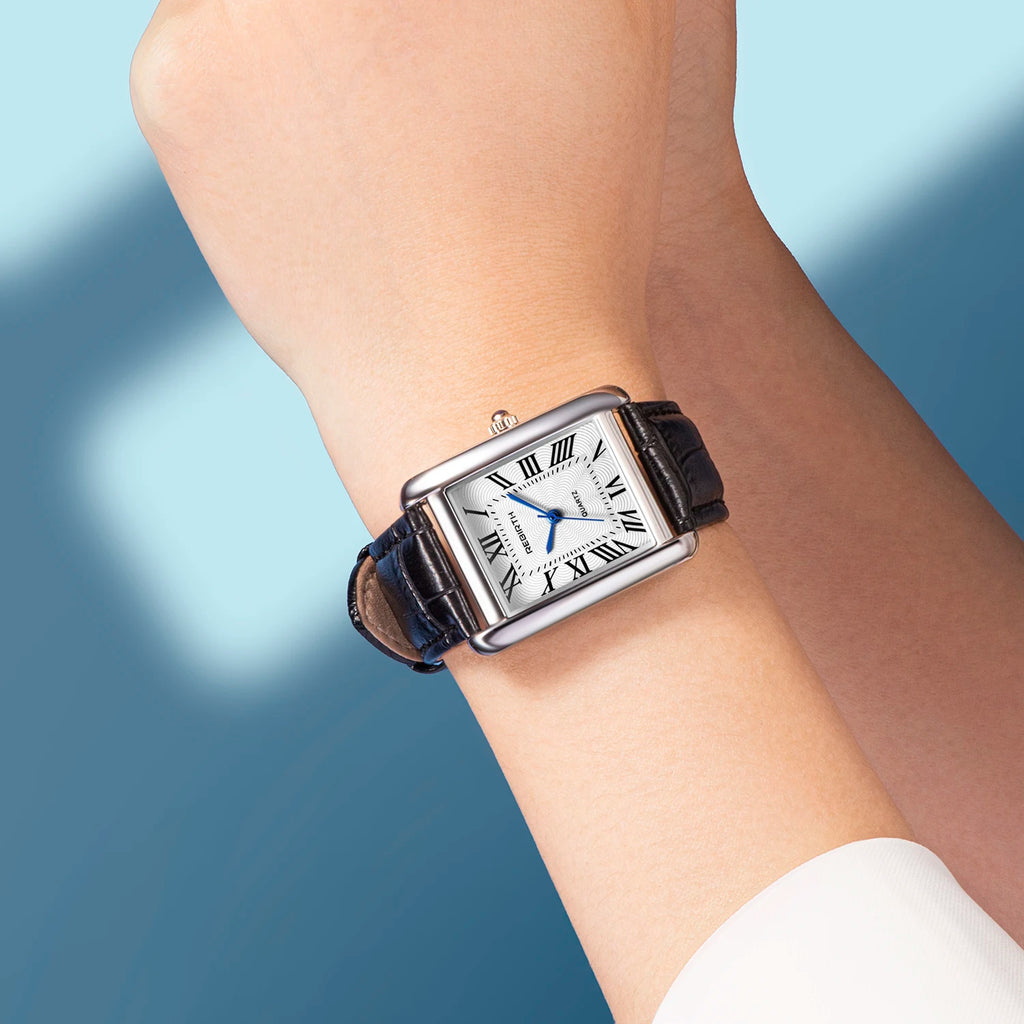 Reloj Trevisso — Caja Cuadrada, Números Romanos y Correa de Piel Genuina