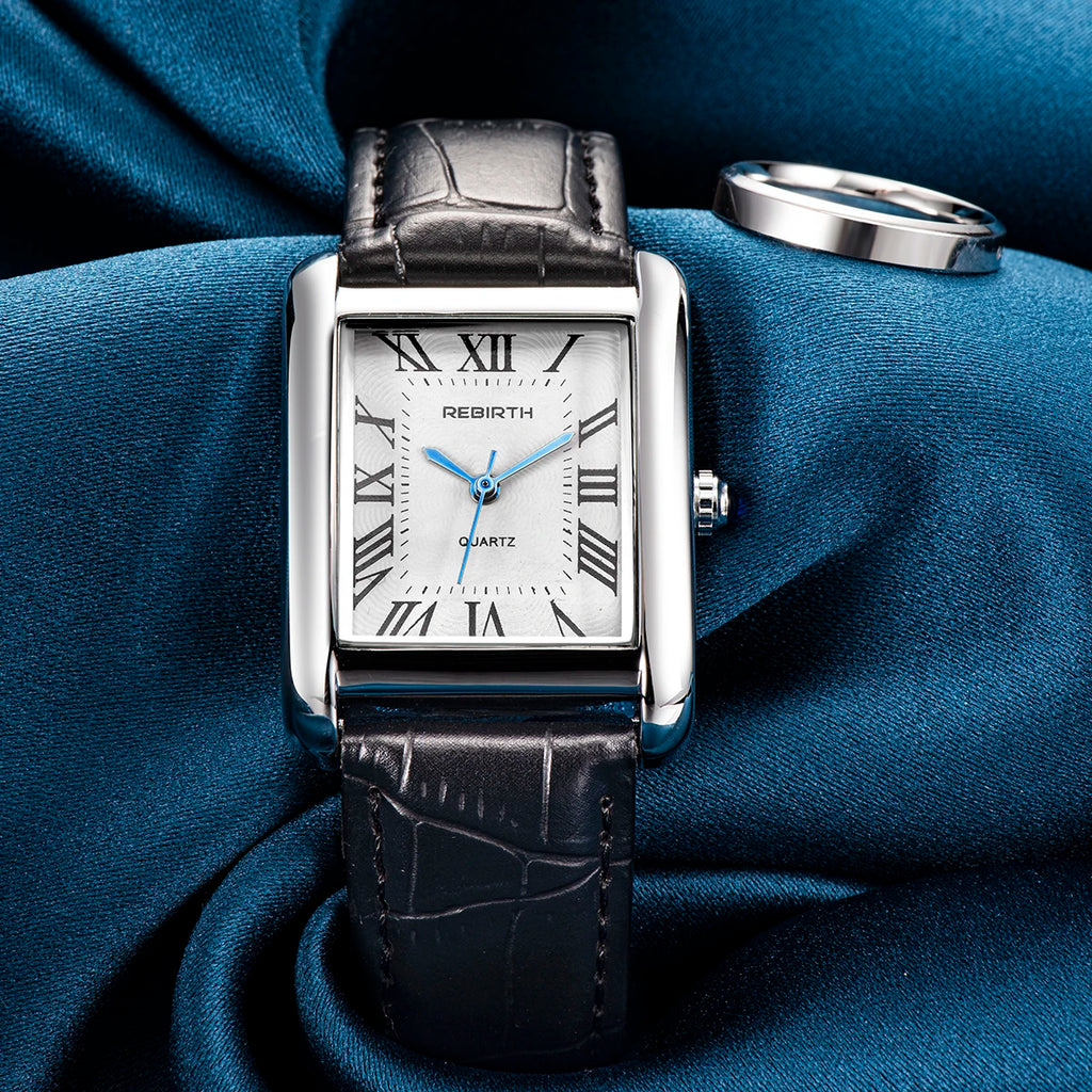 Reloj Trevisso — Caja Cuadrada, Números Romanos y Correa de Piel Genuina