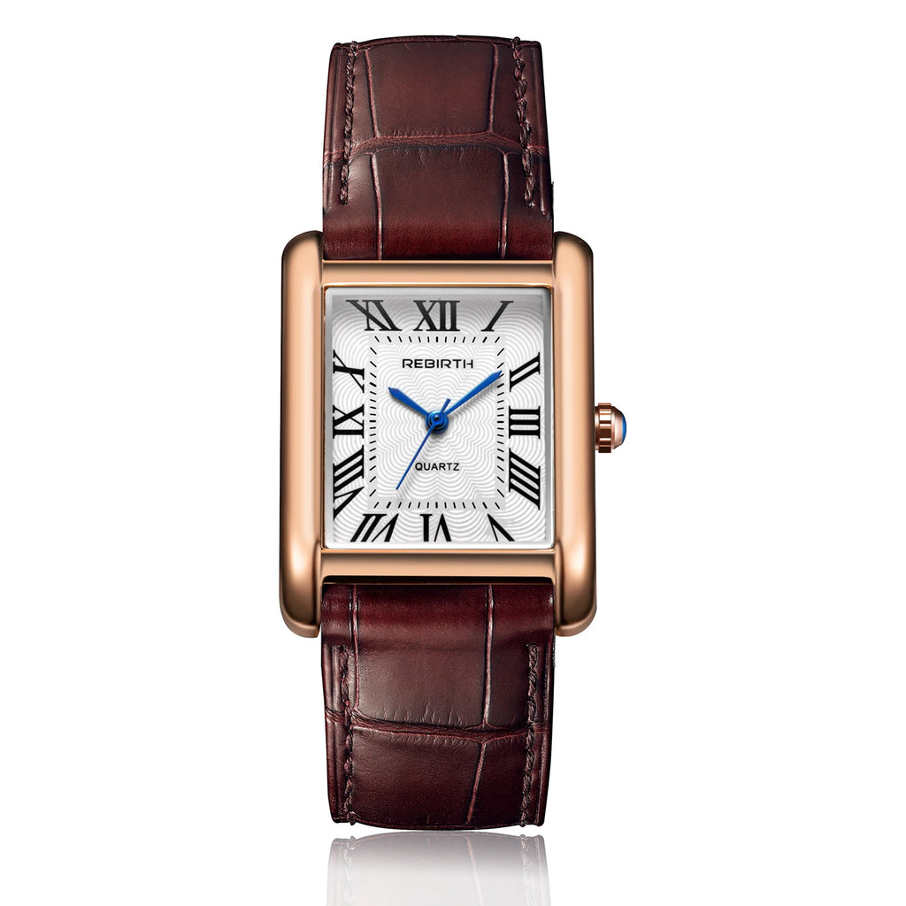 Reloj Trevisso — Caja Cuadrada, Números Romanos y Correa de Piel Genuina