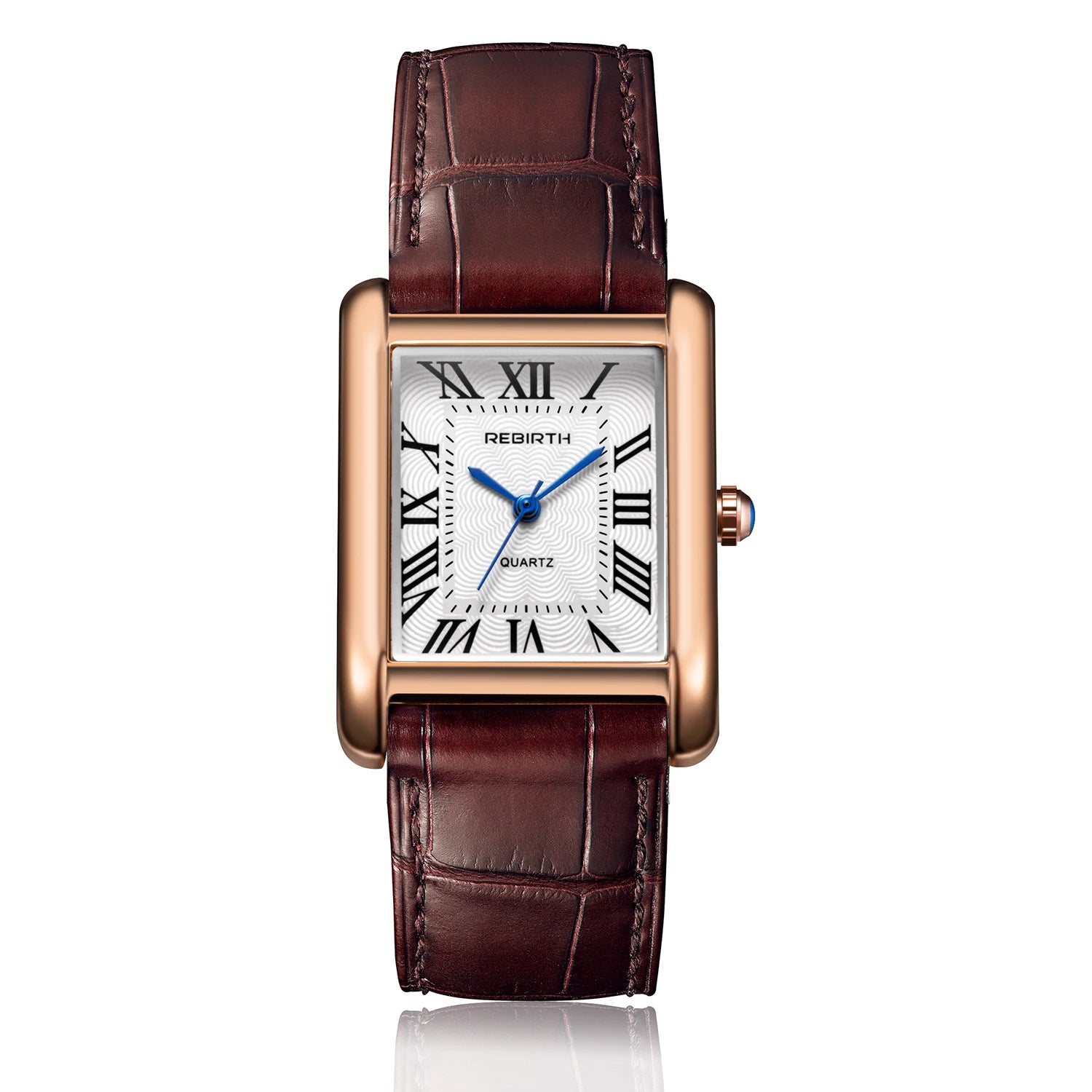 Reloj Trevisso — Caja Cuadrada, Números Romanos y Correa de Piel Genuina