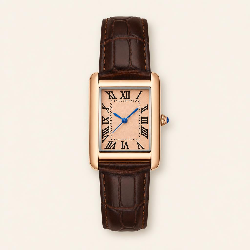 Reloj Trevisso Marrón Champán, vista frontal
