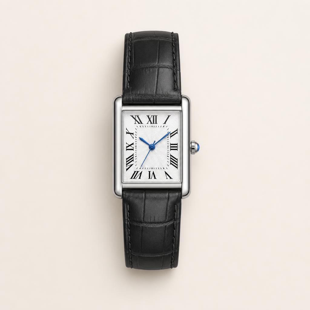 Reloj Trevisso Negro Plata, vista frontal
